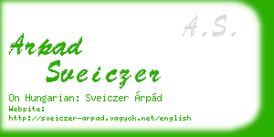 arpad sveiczer business card